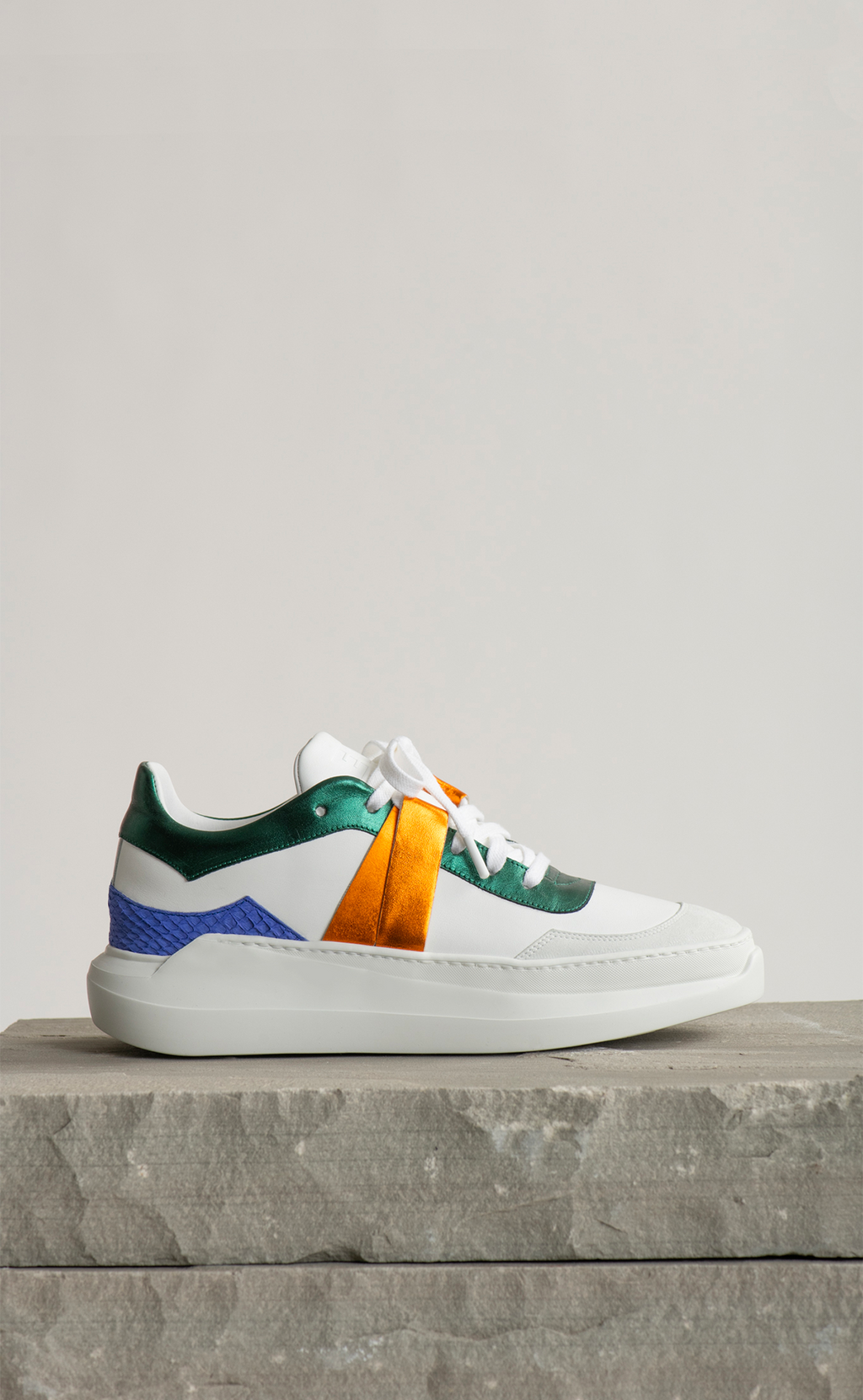 EVI – G225 Ultraviolet Sneaker for Men | Violet Salmon Leather, Made in France