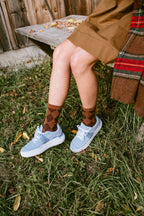 EVI G025 Bleu Azur – sneaker en cuir velours bleu Made in France, ton sur ton