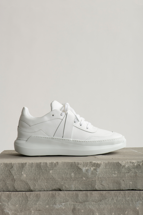 EVI G0 Zénith – sneaker de luxe  blanche en cuir Made in France, full white